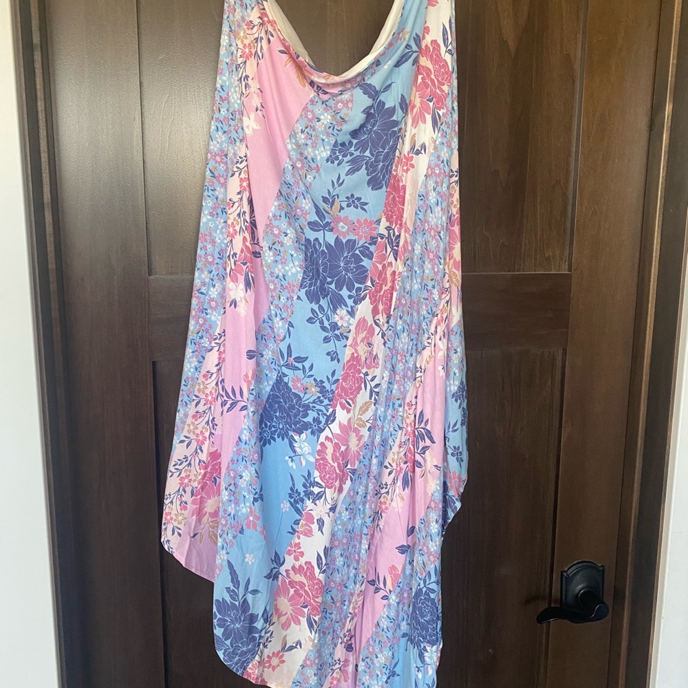 Floral one shoulder dress
